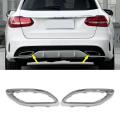 1 Pair Rear Exhaust Pipe Trim Bezel Fit for Mercedes W177 A W238 E