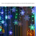 Christmas Snowflakes Led String Lights Party Light Eu Plug Warm White