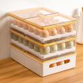 Kitchen Egg Box with Lid Refrigerator Fresh-keeping Storage Yellow