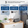 Digital Alarm Clock Electronic Led Time Display 3 Alarm Settings