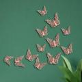 72pcs 3d Crystal Butterfly Wall Stickers New Year Christmas Decor (b)
