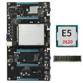 Eth79-x5 Btc Mining Motherboard with E5 2620 Cpu+16g Ddr3 Ram