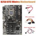 B250 Btc Motherboard with Switch Cable+4pin to Sata Cable+sata Cable