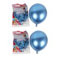 50pcs 10 Inch Latex Balloons Chrome Glossy for Party Decor- Blue