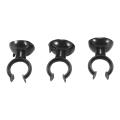 10 Pcs Black Suction Cup Holder 20mm Dia Tube Airline for Aquarium