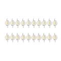 20 Pcs High Power 2 Pin 3w White Led Bead Emitters 170-190lm 6000k