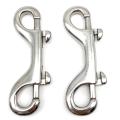 Stainless Steel Diving Double End Bolt Snap Hook Clips,90mm 316