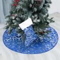 1 Set Christmas Tree Skirt with Stocking for Home Decoration, Blue