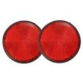 2pcs Round Red Reflector Universal for Motorcycle Atv 5.6*0.8cm