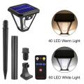 Solar Garden Light with Remote Control 2 Install Ways for Yard Patio