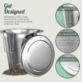 For Loose Tea - Pack Of 2 Tea Strainer with Lid and Handles