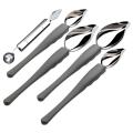 5 Pcs Drawing Decorating Pencil Spoon Ball Cutter,chocolate Spoon