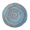 4pcs Placemats Satin Dyed Multi-color Dining Table Mats(blue)