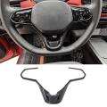 Carbon Fiber Car Steering Wheel Frame Cover Trim for Id.4x Id4x 2022