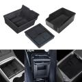 For 2021 Tesla Model 3/y Armrest Cubby Drawer Storage Box (flocking)