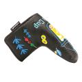 Wosofe Pu Golf Putter Head Cover with Magnetic Golf Headcovers Black