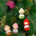 4pcs Knitted Hat Bell Pendant Christmas Ornaments Pendants Hanging