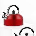 Home Whistling Kettle for Gas Stove 3l Stainless Steel Bottle(red)