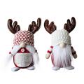 Christmas Faceless Doll Ornaments Antlers Old Man Doll White Beard