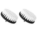 2pcs 5 Inch Electric Drill Brush for Cleaning Carpet Leather White