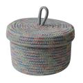 Baskets with Lids for Shelves Cotton Rope Woven Storage Baskets, M