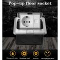 General Purpose Pop-up Floor Box Eu 2 Pin with Pc Socket, Eu Plug