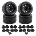 4pcs 1/10 Truck Tire 12mm&14mm Wheel Hex for Traxxas Hsp Hpi Rc Car,1