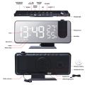 Projection Alarm Clock with Fm, Temperature Monitor,easy to Use,black
