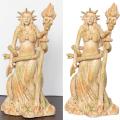 Greek Goddess White Sorceress Witchcraft Hecate Witch Statue B