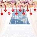 10 Pcs Valentine's Day Wooden Bead Heart Garlands Wall Hanging