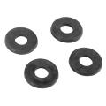 M4 X 10mm X 1mm Black Nylon Plated Washers Spacers Fastener 100pcs