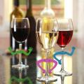 6pcs Wine Glass Marker Silicone Wine Drink for Party Assorted Colours