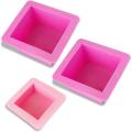 3 Pcs Non-stick Square Baking Silicone Molds, for Cheese Cake Tier