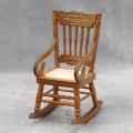 1/12 Scale Doll House Wooden Rocking Chair Mini for Dollhouse Decor