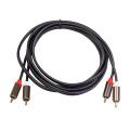 2rca to 2 Rca Coaxial Audio Cable 3.5 Jack Stereo Rca Audio Cord 1m