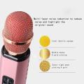 K6 Bluetooth Karaoke Mic Handheld Condenser Dual Speaker Pink