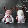 Christmas Faceless Doll Ornaments Antlers Old Man Doll White Beard