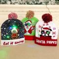 Led Christmas Hat Knitted Beanie Christmas Light Up Knitted Hat