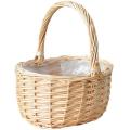 Flower Basket Wicker Handheld Basket Storage Basket