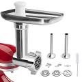 Food Grinder Attachment for Kitchenaid Stand Mixers 2 Stuffer Tubes