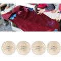 4 Pcs Embroidery Floss Organizer Wooden Round Diy Sewing Supplies