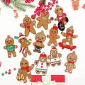 12 Pack Christmas Gingerbread Man Ornaments Sports Gingerbread Man
