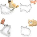 4pcs Stainless Steel Biscuit Cutting Die Cartoon Animal Biscuit Mold