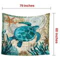 80x60 Inch Sea Turtle Tapestry Marine Life Bohemian Tapestry
