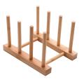 Wooden Drainer Plate Stand Wooden Dish Plate Fold Rack