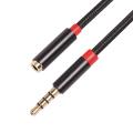 3.5mm Male to Female Extension Cable with Microphone for Headset (1m)