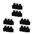 6 Pack Black Kitchen Apron with 2 Pockets Anti-dirty Apron Suitable