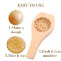 Wooden Moon Cake Mold Pastry Mold Baking Tool for Making Mung Bean