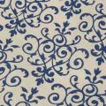 Retro Blue and White Table Cloth with Lace Cotton & Linen, 60 X 60cm