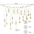 Moon Shining Phase Garland Decoration Chains Gold Wall Hanging A